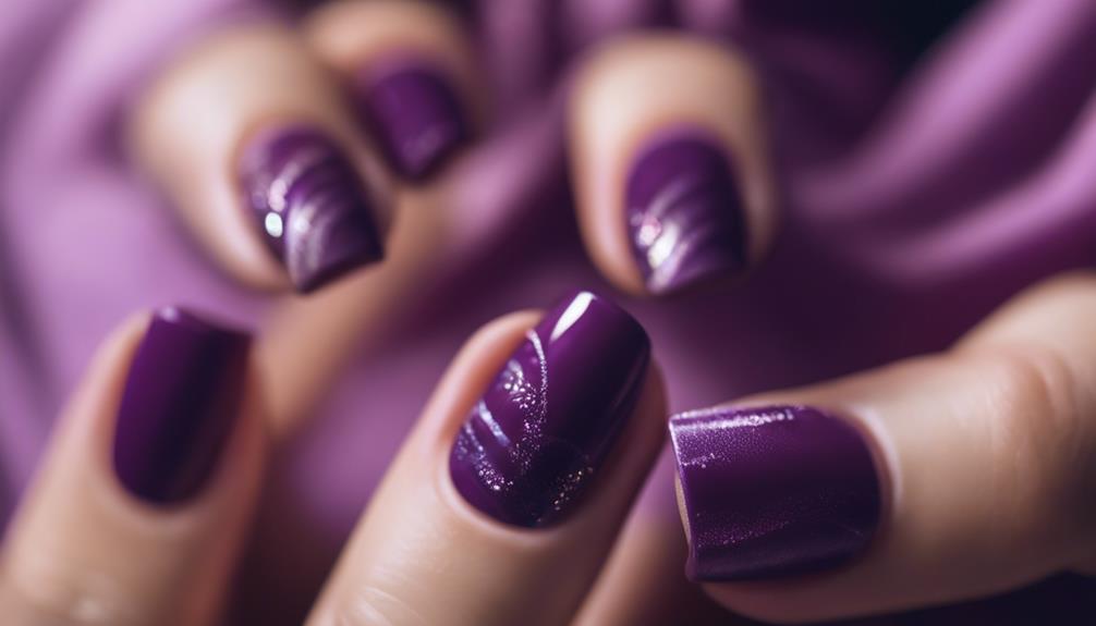 purple nails in style