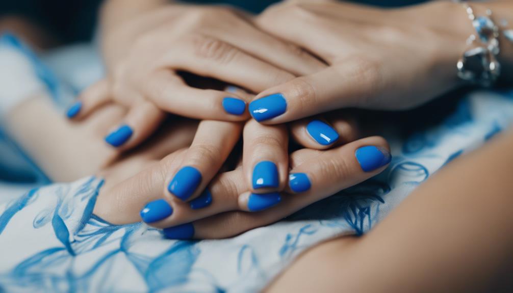 analyzing blue nails meaning