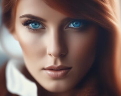 blue eyes and hair