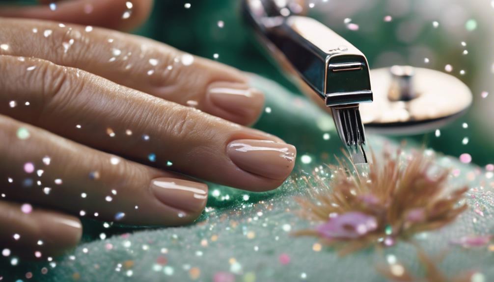 trimming gel nails carefully
